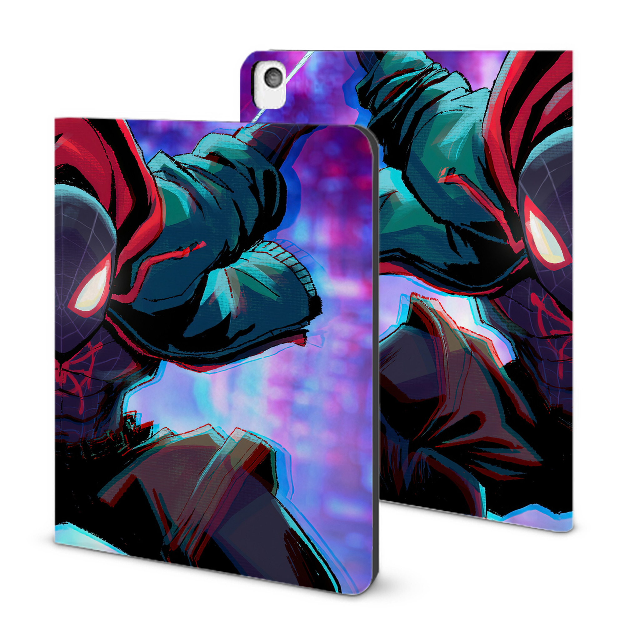 （画像用） Spider Man スパイダーマン IPadケース ペンホルダー付き ブックスタイルデザイン